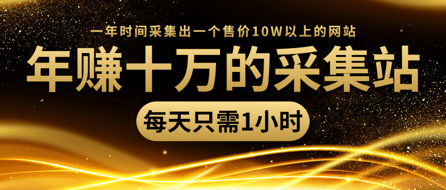 年赚十万的采集站，每天却只需要1小时，一年时间采集出一个售价10W以上的网站- 副业 - 兼职-冷颜学社