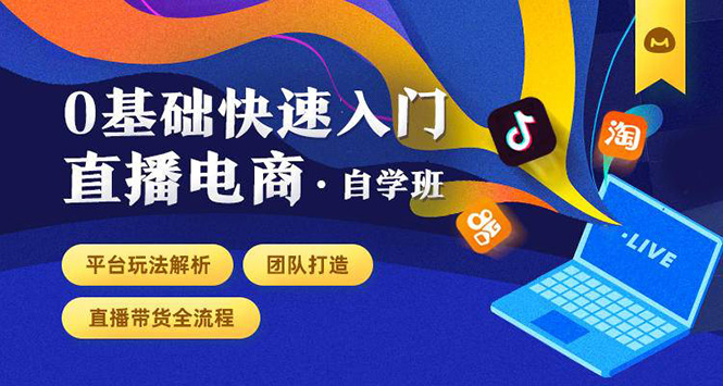 0基础快速入门直播电商课程：直播平台玩法解析-团队打造-带货全流程等环节- 副业 - 兼职-冷颜学社