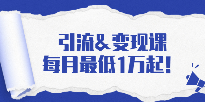 引流&变现课：分享一整套流量方法以及各个渠道收入，每月最低1万起！- 副业 - 兼职-冷颜学社