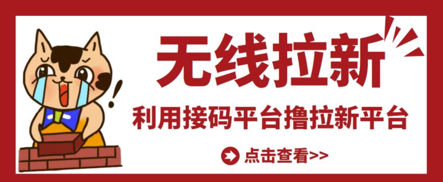 最新接码无限拉新项目，利用接码平台赚拉新平台差价，轻松日赚500+- 副业 - 兼职-冷颜学社