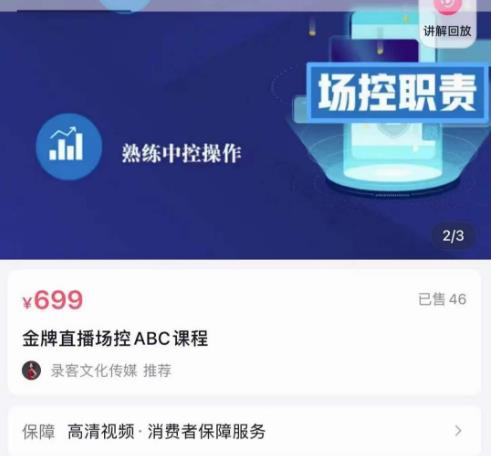大果文化·金牌直播场控ABC课，复制直接间，场控如何带出百万级主播- 副业 - 兼职-冷颜学社
