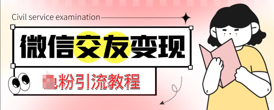 微信交友变现项目，吸引全网LSP男粉精准变现，小白也能轻松上手，日入500+- 副业 - 兼职-冷颜学社