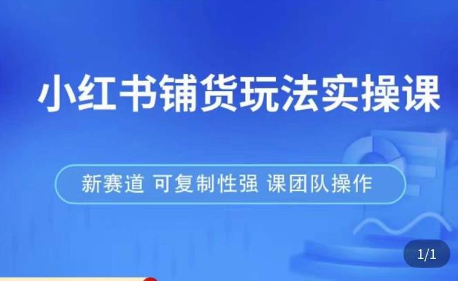 小红书铺货玩法实操课，流量大，竞争小，非常好做，新赛道，可复制性强，可团队操作- 副业 - 兼职-冷颜学社