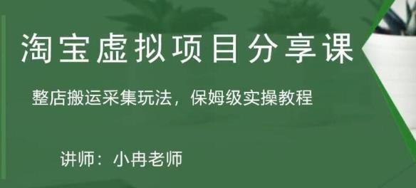 淘宝虚拟整店搬运采集玩法分享课：整店搬运采集玩法，保姆级实操教程- 副业 - 兼职-冷颜学社