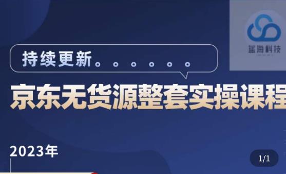 蓝七·2023京东店群整套实操视频教程，京东无货源整套操作流程大总结，减少信息差，有效做店发展- 副业 - 兼职-冷颜学社