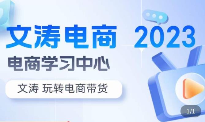 文涛电商·7天零基础自然流起号，​快速掌握店铺运营的核心玩法，突破自然展现量，玩转直播带货- 副业 - 兼职-冷颜学社
