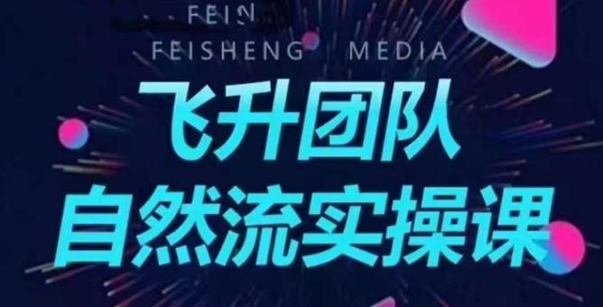 飞升团队课程自然流实操课，抖音半无人起号主播间搭建教学- 副业 - 兼职-冷颜学社