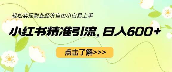 小红书精准引流，小白日入600+，轻松实现副业经济自由（教程+1153G资源）- 副业 - 兼职-冷颜学社