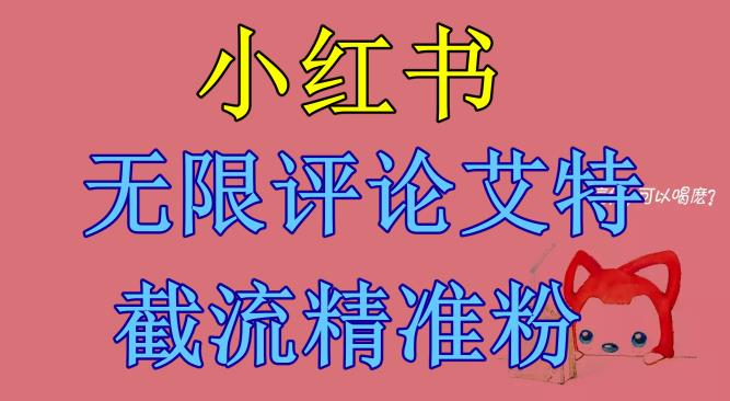小红书无限评论艾特截流精准粉（软件+教程）- 副业 - 兼职-冷颜学社