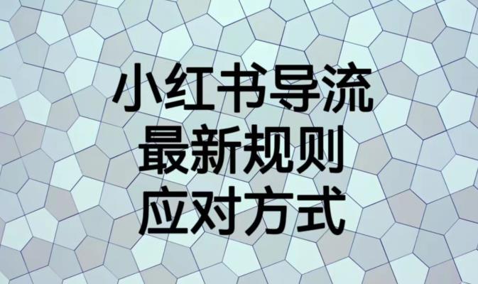 小红书导流最新规则应对方式【揭秘】- 副业 - 兼职-冷颜学社