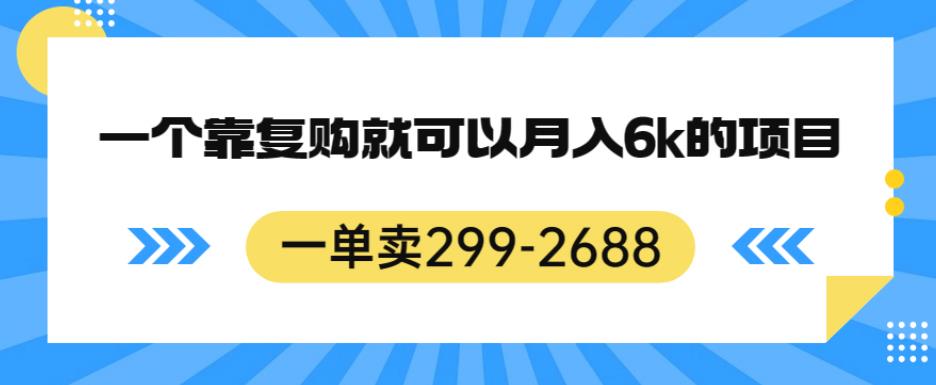 一单卖299-2688，一个靠复购就可以月入6k的暴利项目【揭秘】- 副业 - 兼职-冷颜学社