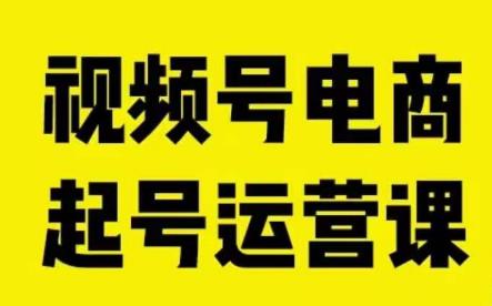 视频号电商起号运营课，教新人如何自然流起号，助力商家0-1突破- 副业 - 兼职-冷颜学社
