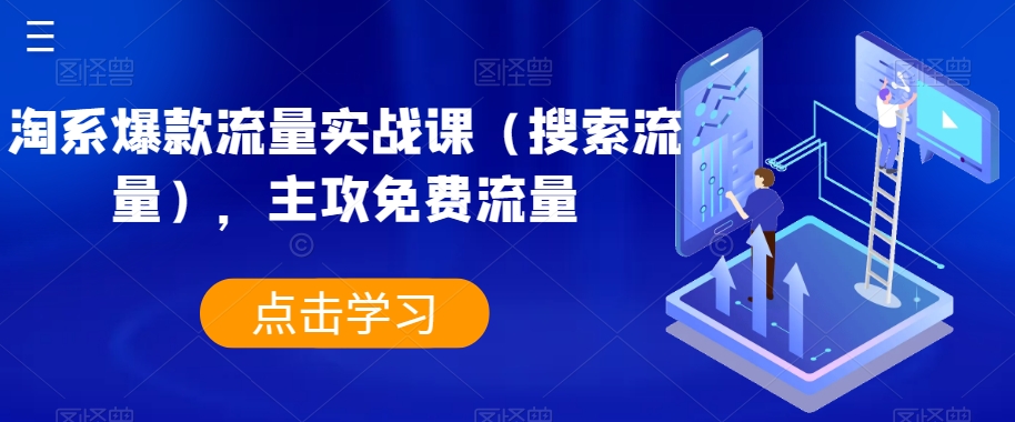 淘系爆款流量实战课（搜索流量），主攻免费流量- 副业 - 兼职-冷颜学社