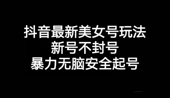 抖音最新美女号玩法，新号不封号，暴力无脑安全起号【揭秘】- 副业 - 兼职-冷颜学社