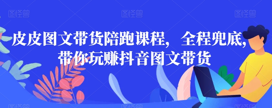 皮皮图文带货陪跑课程，全程兜底，带你玩赚抖音图文带货- 副业 - 兼职-冷颜学社